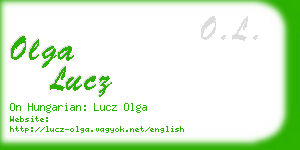 olga lucz business card